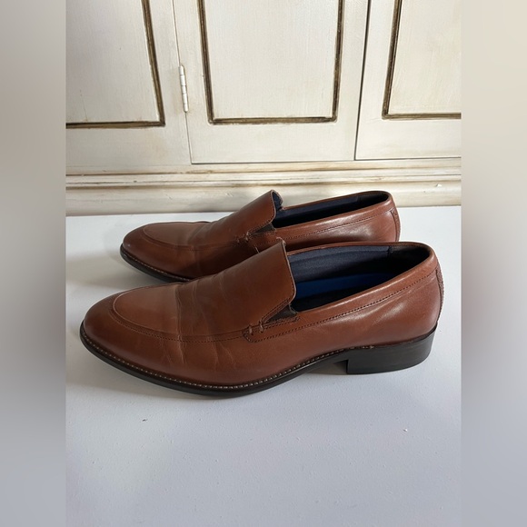 Johnston & Murphy Stockton Venetian Men\'s Brown Leather Loafers Dress Shoes 8.5